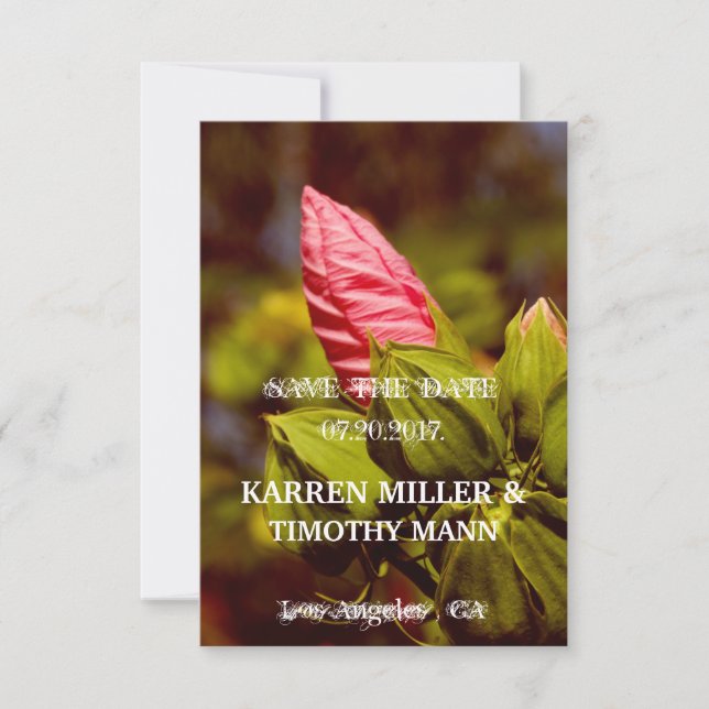 Save the Date Romantic Floral Chic Invitation (Front)