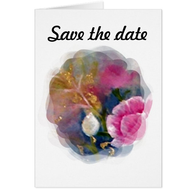 SAVE THE DATE Rose bud (Front)