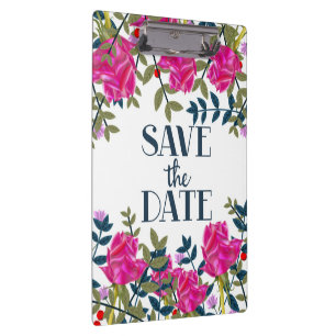Save The Date Roses and Petals. Clipboard