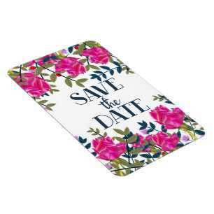Save The Date Roses and Petals. Magnet