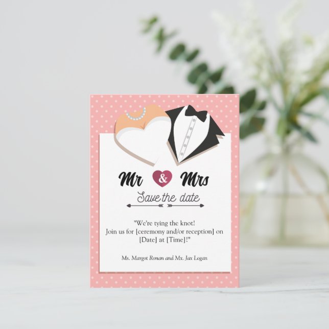 Save the date! RSVP card (Standing Front)