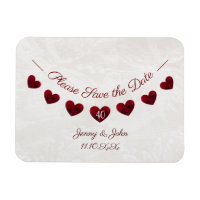 Save the date ruby 40th wedding anniversary
