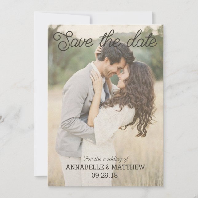 Save the date rustic invitation vintage (Front)