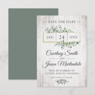 Save The Date Rustic Southern Cotton Wedding Card