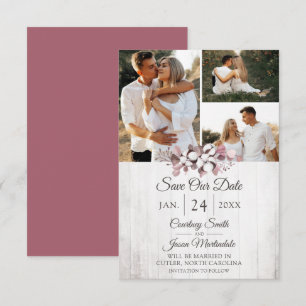 Save The Date Rustic Southern Cotton Wedding Card