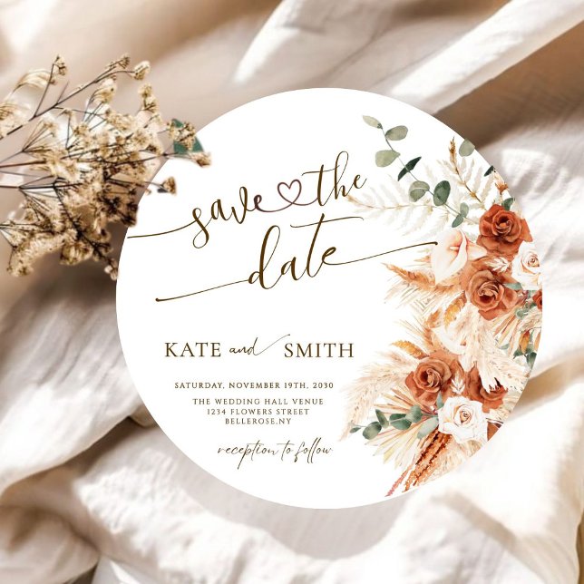 Save the Date Rustic Wood Cut Card (Creator Uploaded)