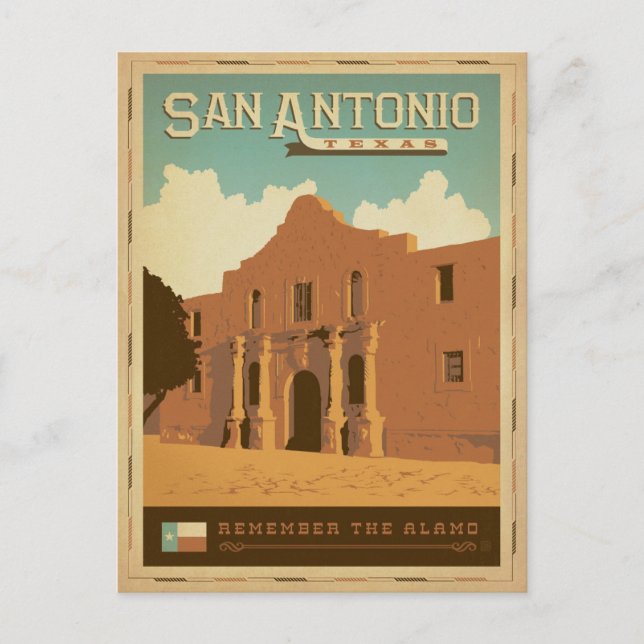 Save the Date | San Antonio, TX Announcement Postcard (Front)
