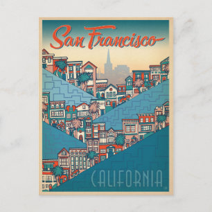 Save the Date   San Francisco, CA Announcement Postcard