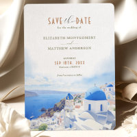 Save The Date Santorini Greece Destination