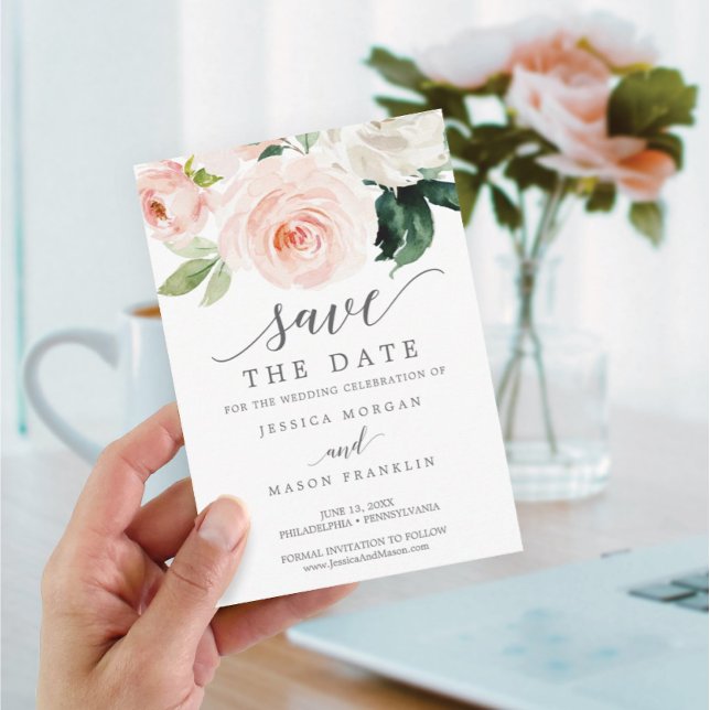 Save the Date - Save Our Date - Blushing Blooms Invitation (Creator Uploaded)