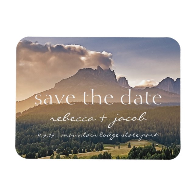 Save the Date/ Save Our Date Rustic Wedding Magnet (Horizontal)