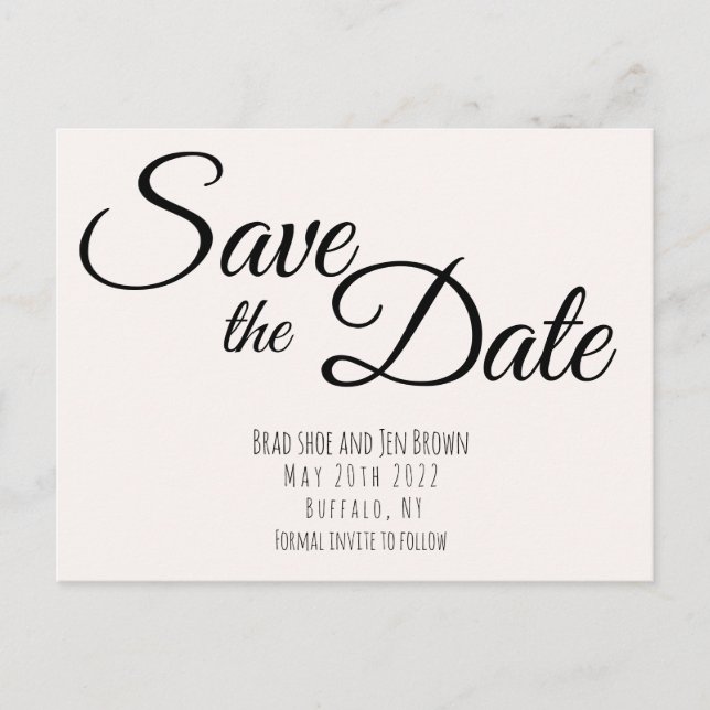Save the Date! Save The Date Invitation Postcard (Front)