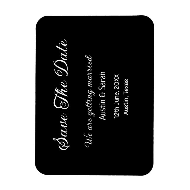 Save the date scan QR wedding website modern text Magnet (Vertical)