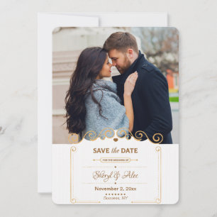 Save the Date Scroll Photo Announcement