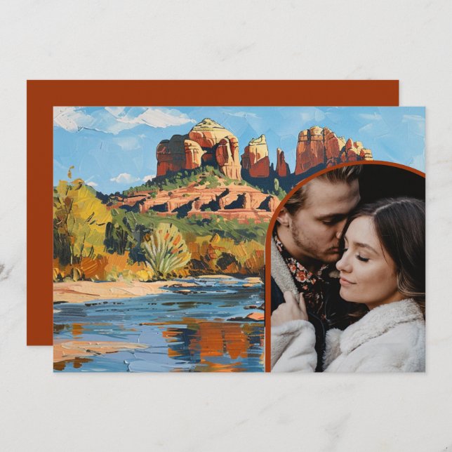 Save the Date - Sedona Red Rock Cathedral  Invitation (Front/Back)