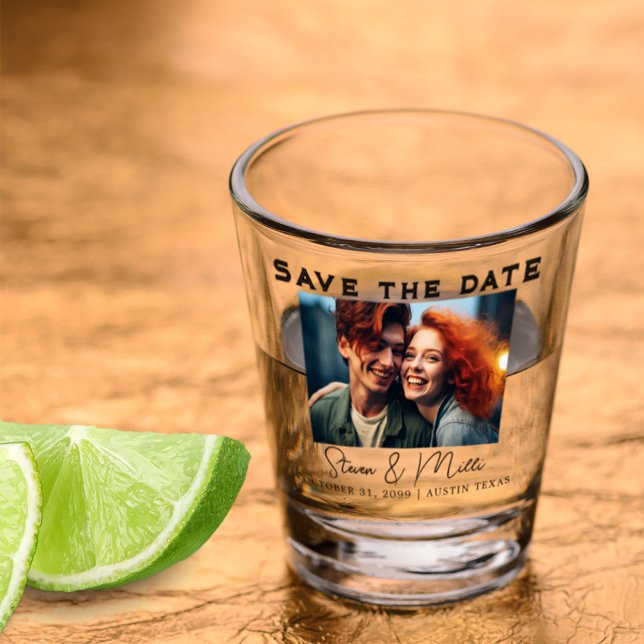 Save the Date Shot Glass (Creator Uploaded)