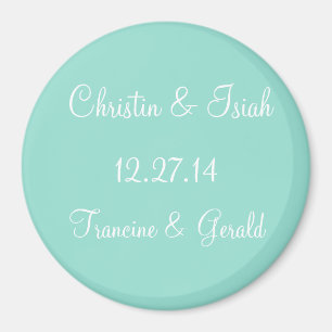 Save The Date Simple Single Colour Magnet