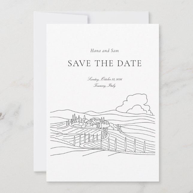 Save the date simple wedding (Front)