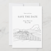 Save the date simple wedding