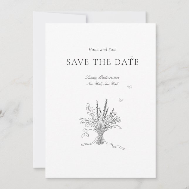 Save the date simple wedding (Front)