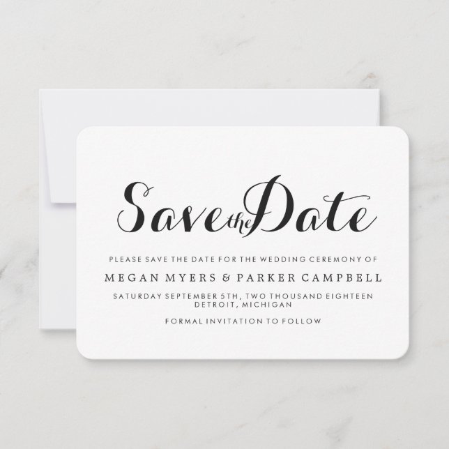 Save the Date | Simplistic Mod (Front)
