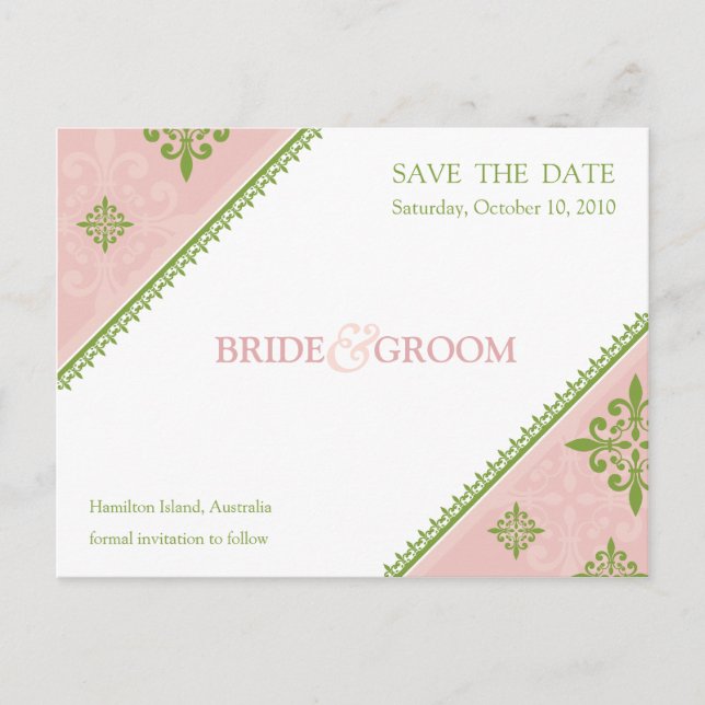 SAVE THE DATE :: slant 10 Announcement Postcard (Front)