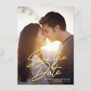 Save the Date Smooth Handwritten Summer Script Invitation