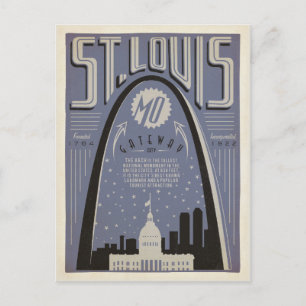 Save the Date   St Louis, MO - Gateway City Announcement Postcard