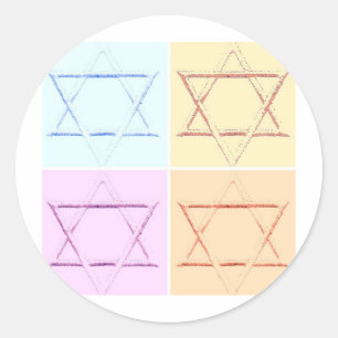 Save the Date/Star of David Classic Round Sticker