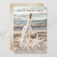 Save The Date Starfish and Message In a Bottle