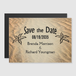 Save the Date Starfish Beach Magnetic Invitation