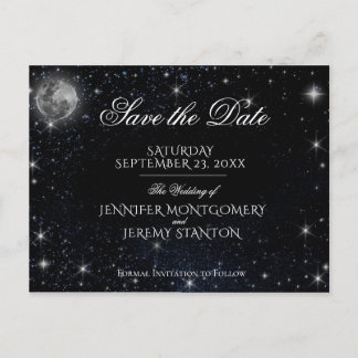 Save the Date Starry Night Announcement Postcard