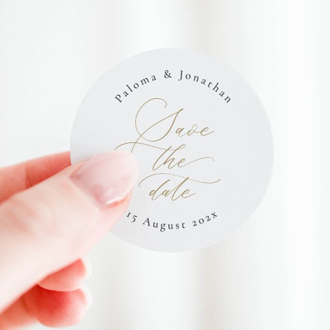 Save the Date Sticker with Calligraphy Font (Creator Uploaded)