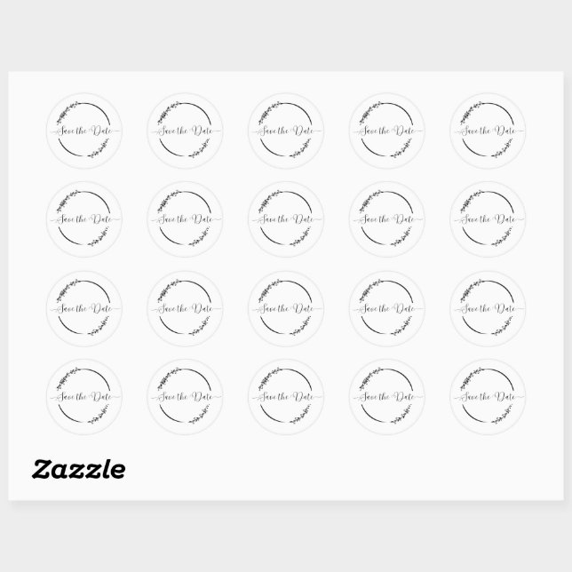 Save the Date Stickers  (Sheet)