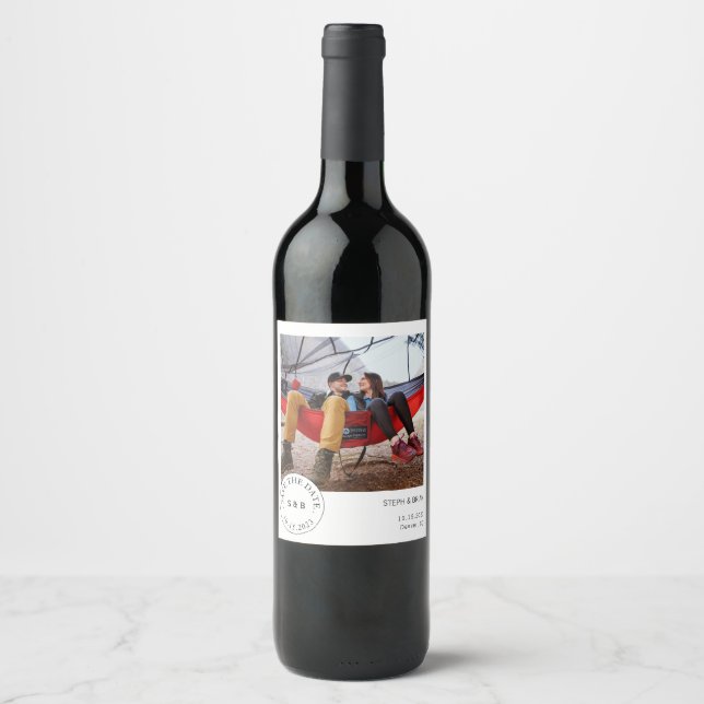 Save the Date Stickers (Wine & Beer Bottle Labels) (Front)