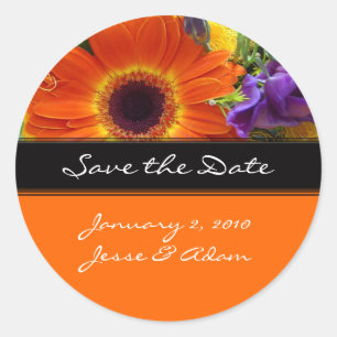 Save the date stiickers, envelop sealers classic round sticker