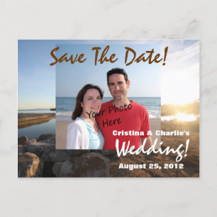 Save The Date Summer Beach Wedding Postcards