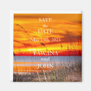 Save the Date Sunset  Magnet