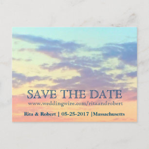 Save the Date   Sunset Postcard Announcement Card