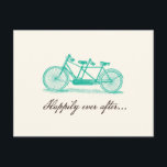 Save the Date-Tandem Bike Postcard<br><div class="desc">Perfect for your Save the Dates! This card can be customised with your wedding colours.</div>