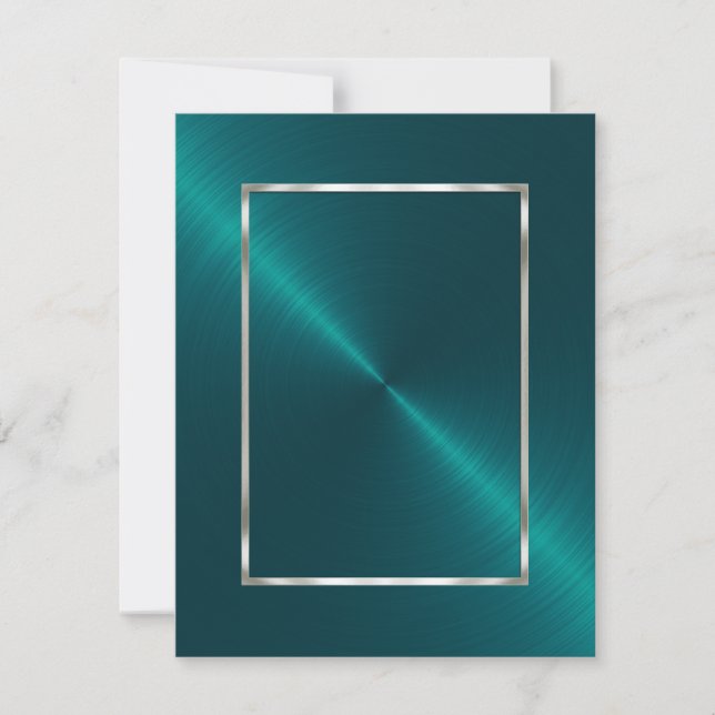 Save the Date Teal Shimmer (Front)