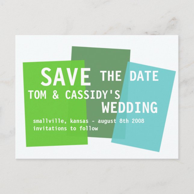 Save the Date Template - Ocean (Front)