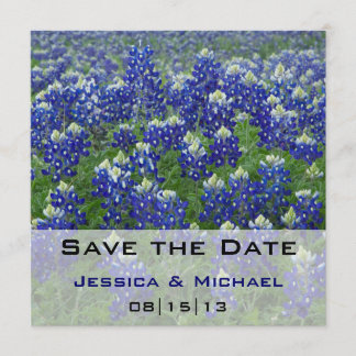 Save the Date Texas Bluebonnets Floral