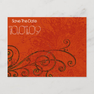 Save the Date- Tree Swirls - Customised Announcement Postcard