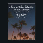 Save the Date Tropical Palm Tree Postcard<br><div class="desc">Wedding Save the Date Tropical Palm Tree Postcard</div>