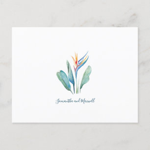 Save The Date Tropical Watercolor Postcard