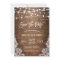Save The Date - Twinkle Lights Rustic Wood Lace