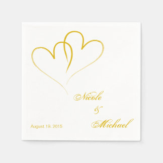 Save The Date - Two hearts intertwined Napkin