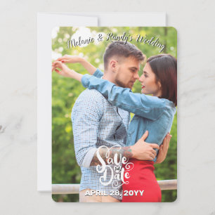 Save the Date V Photo Sticker Announcement