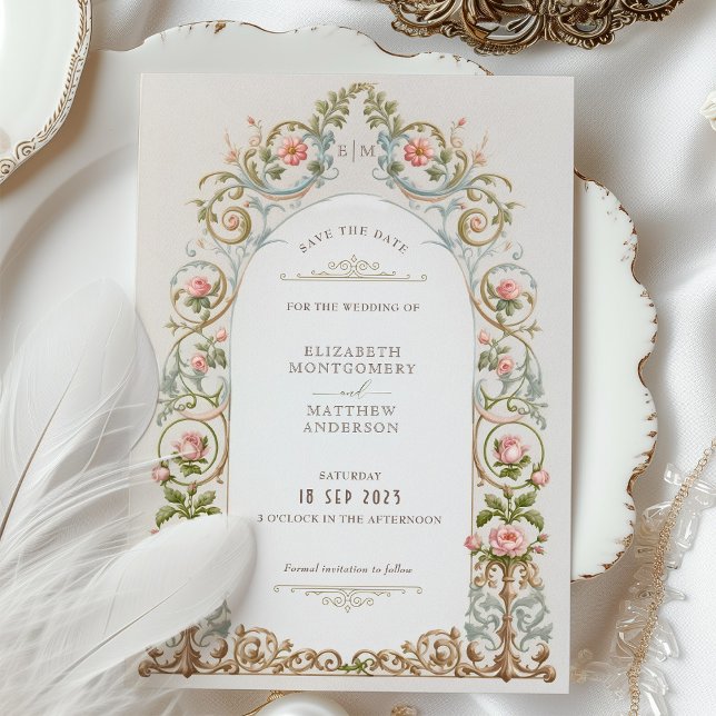 Save The Date Victorian Elegance Invitation (Creator Uploaded)